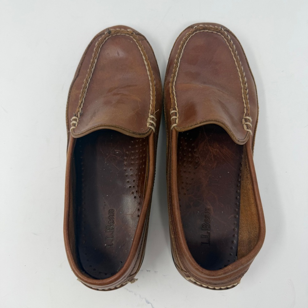 LL Bean Classic Venetian Loafer Moccasin Brown Leather Mens Size 9